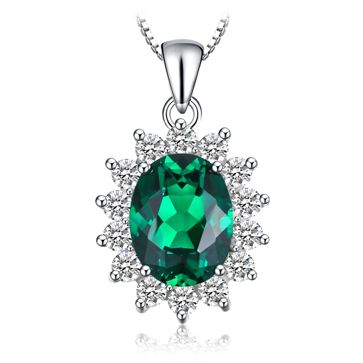 JewelryPalace – collier avec pendentif princesse Diana, en argent Sterling 925, création d'un saphir