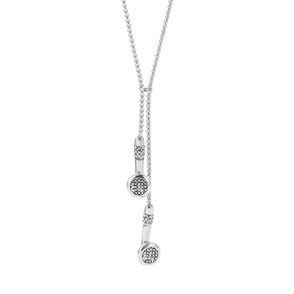 Collier casque DJ musique Hip Hop Punk bijoux cadeaux d'amour alliage or argent couleur écouteur col