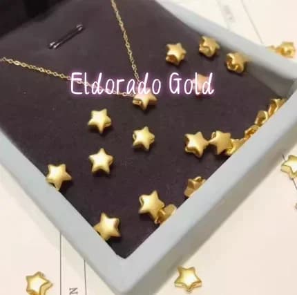 Eldorado Gold - Bijoux en or pur 24 carats 999 - Accessoires de bijouterie fine - Pendentif étoile e