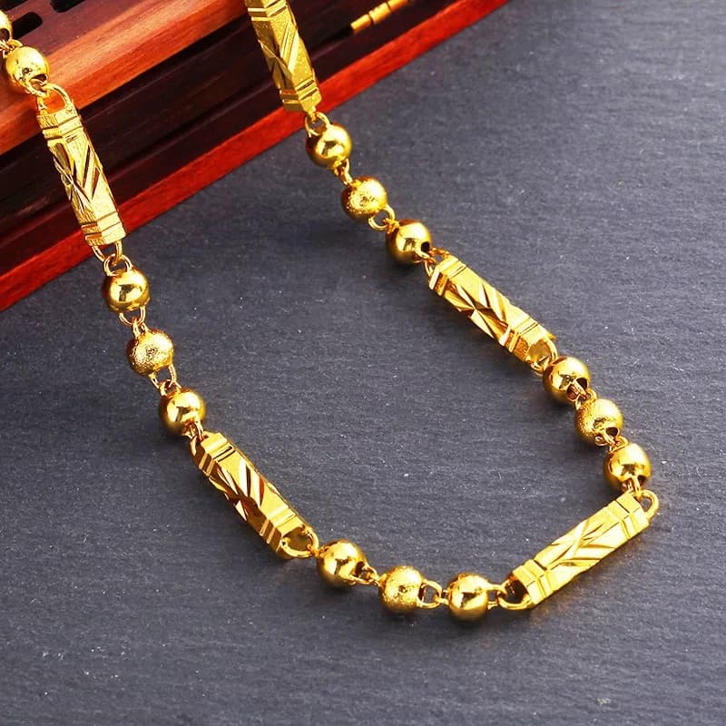 Collier en or pur 24 carats 9999 pour homme, bijoux luxueux, plusieurs tailles