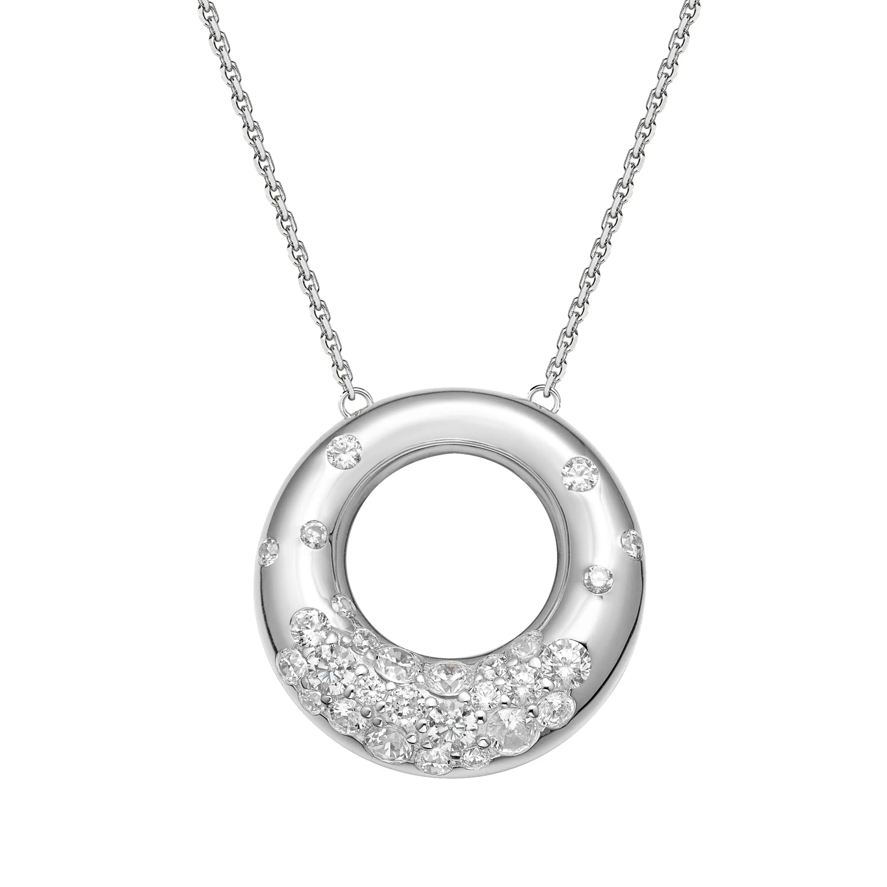 Collier beignet, collier en argent 925, collier chaîne, collier femme, accessoire tendance